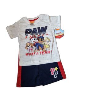 Paw Patrol Kids Set – Shirt & Shorts + 3 Puzzles – Size 4